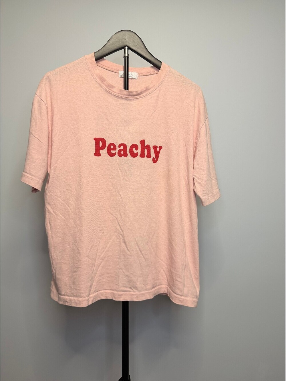 ARHEE Peachy Graphic Pink T-Shirt Made in Korea